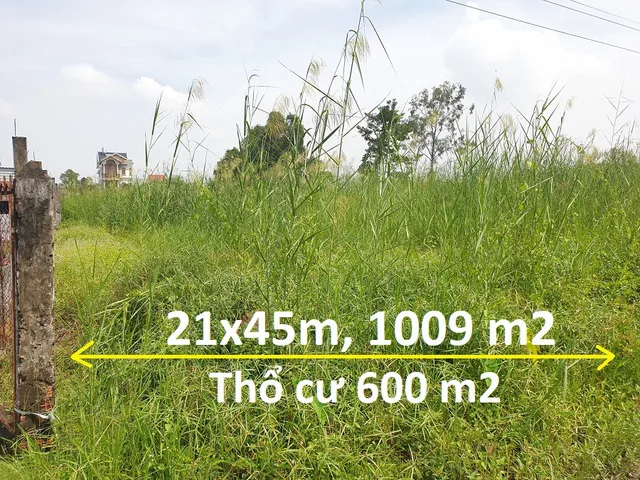 1009 m2, 21x45m, thổ cư 600m2, mặt tiền đường kênh Ông Huyện thông xe tải, Bình Mỹ Củ Chi