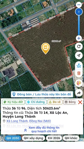 Bán đất 30624m² 147 tỷ tại Xã Lộc An Huyện Long Thành