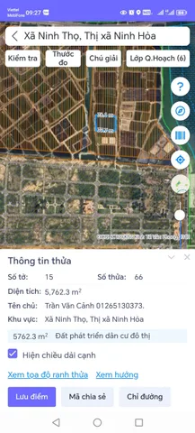 Bán đất đìa Ninh Thọ 5762m² 2.3 tỷ tại Xã Ninh Thọ Thị xã Ninh Hòa