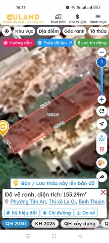 Bán đất 155.3m² ngang 6m giá 1 tỷ tại Phường Thân An Thị xã La Gi