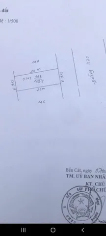 Bán đất 138m² 6.6 tỷ tại Phường Hòa Phú Thành phố Thủ Dầu Một mặt tiền đường D27 ngay chợ tự phát