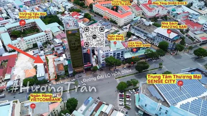 👉169 tỷ - BÁN ĐẤT 423m2 ODT MẶT TIỀN ĐẠI LỘ HOÀ BÌNH (đối diện Vietcombank) và Sense City