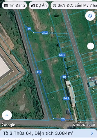 Bán đất 3052m² 19.8 tỷ tại Xã Long Đức Huyện Long Thành