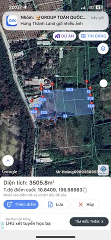 Bán đất 3500m² ngang 19m giá 6 tỷ tại Xã Long Đức Huyện Long Thành