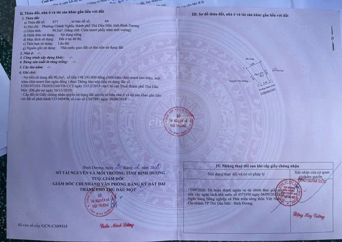 Bán đất Thủ dầu một , Bình Dương