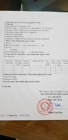 06/2/2026.Bán đất 190m² đường rộng 12,5m. 6.65 tỷ tại Xã Thuỷ Sơn Huyện Thuỷ Nguyên. liên hệ 0362558882