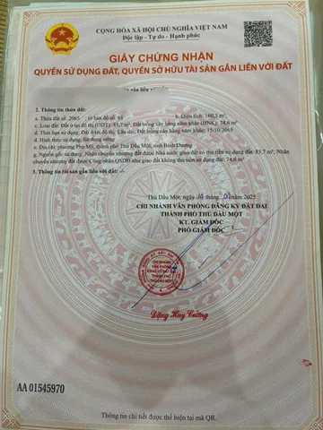 Bán đất đường nhựa 6m DX 08 diện tích 161.3m² giá 3.1 tỷ tại Phường Phú Mỹ Thành phố Thủ Dầu Một