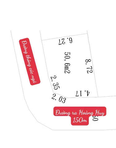 Bán lô góc 50m² mặt đường thôn 1.79 tỷ tại Xã Hoa Động Huyện Thuỷ Nguyên. liên hệ 0362558882