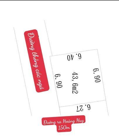 Bán đất 43,6m² mặt đường thôn. 1.49 tỷ tại Xã Hoa Động Huyện Thuỷ Nguyên. liên hệ 0362558882