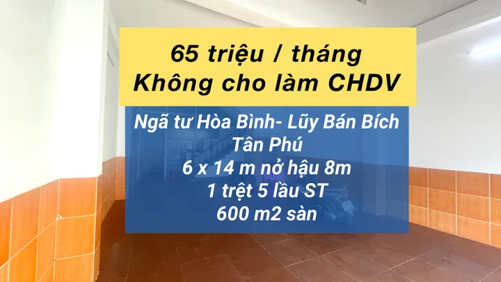 Nguyên kế căn góc mặt tiền Hòa Bình - Lũy Bán Bích !