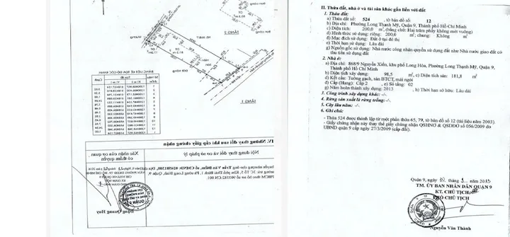 Bán nhà 200m² 8.2 tỷ tại Phường Long Thạnh Mỹ Quận 9