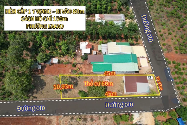 Bán đất 523.9m² ngang 10m giá 2.45 tỷ tại Xã Ea Kao Thành phố Buôn Ma Thuột