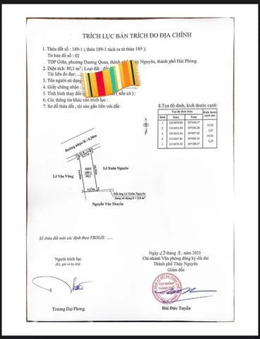 Bán đất 80.6m² ngang 5m . đường nhựa 7m.giá 6.69 tỷ tại Dương Quan, Thuỷ Nguyên. liên hệ 0362558882