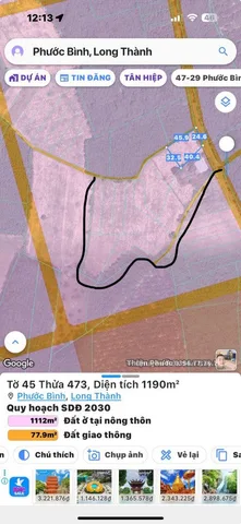 Bán đất 18000m² 36 tỷ tại Xã Phước Bình Huyện Long Thành