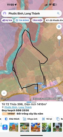 Bán đất 29000m² 43.5 tỷ tại Xã Phước Bình Huyện Long Thành