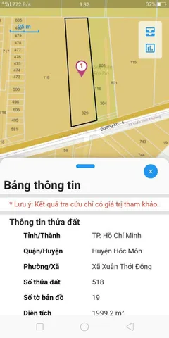 Bán đất 1999m² Mặt Tiền Nguyễn thị thử (XTT6) 35 tỷ tại Xã Xuân Thới Đông Huyện Hóc Môn