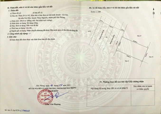 Bán đất 200m² giá 9 tỷ tại Thị trấn Núi Đèo Thuỷ Nguyên. liên hệ 0362558882