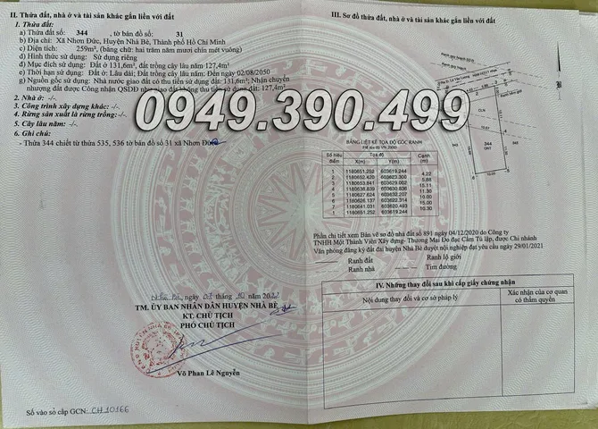 Bán đất gần MT Lê Văn Lương, Ngang 10m, 259m², 9 tỷ, Huyện Nhà Bè