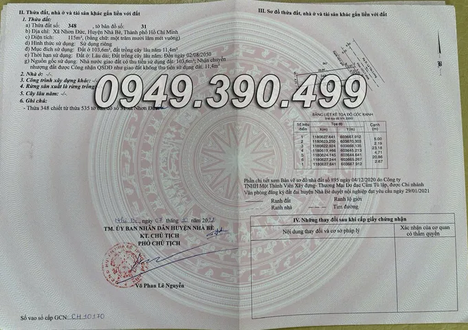Bán đất hẻm 1651 Lê Văn Lương, 115m², 4 tỷ, tại Xã Nhơn Đức, Huyện Nhà Bè