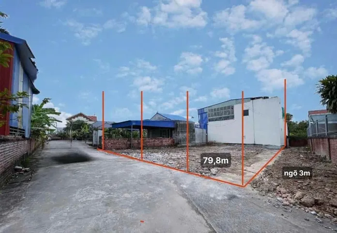 Bán đất 79,8m2m² ngang 4m đường 5m.giá 1.85 tỷ tại Thiên Hương Thuỷ Nguyên. liên hệ 0362558882