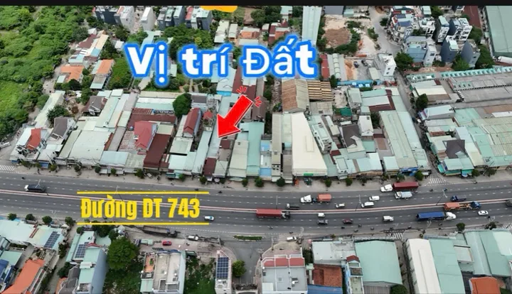 BÁN LÔ ĐẤT MẶT TIỀN DT743 NGÃ TƯ MIẾU ÔNG CÙ TP THUẬN AN