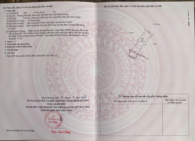 Lô đất đẹp Phú Mỹ-Phường Bình Dương-TP.HCM-đối diện ngay trường cấp 1-2,gần chợ vị trí trung tâm nhựa oto né nhau giá tốt