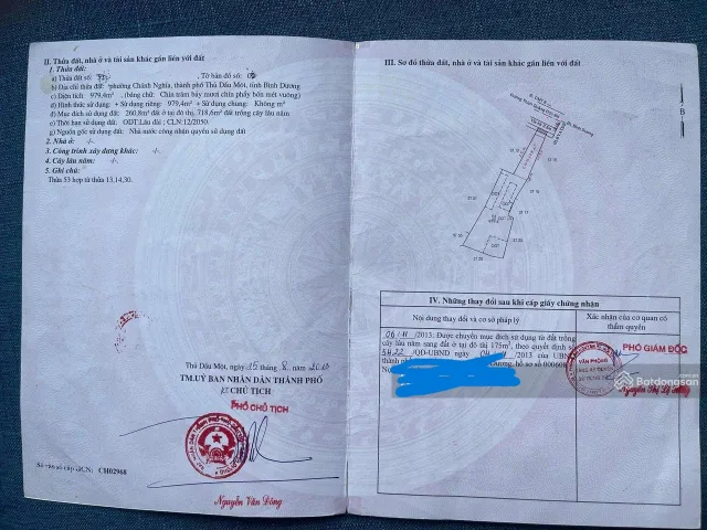 Bán đất mặt tiền đường Thích Quảng Đức. Phường Chánh Nghĩa, Tp Thủ Dầu Một, Bình Dương (4305m2)