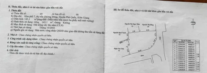 Lô góc 2 mặt tiền 143m2 giá 5.5tỷ Hẻm ô tô Trần Hưng Đạo ngay chợ đêm Đặc Khu Phú Quốc