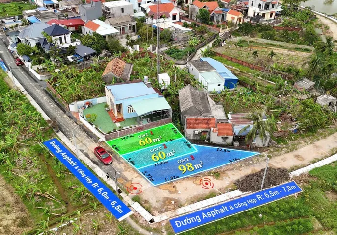 Bán đất 60m² ngang 4,4m . đường nhựa 7m. giá 1.25 tỷ tại Đông Sơn  Thuỷ Nguyên liên hệ 0362558882