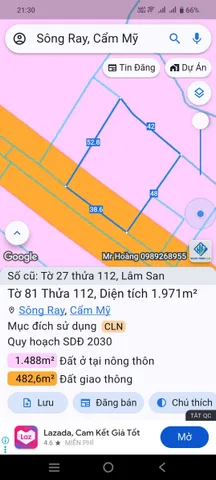 Mặt tiền đường nhựa dài, phủ hồng toàn bộ