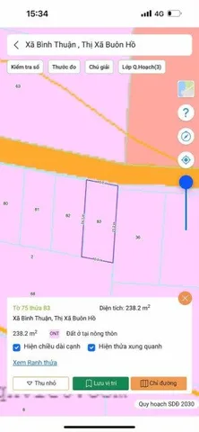 Bán đất 238.2m² giá 399 triệu tại Xã Bình Thuận Thị xã Thị Xã Buôn Hồ