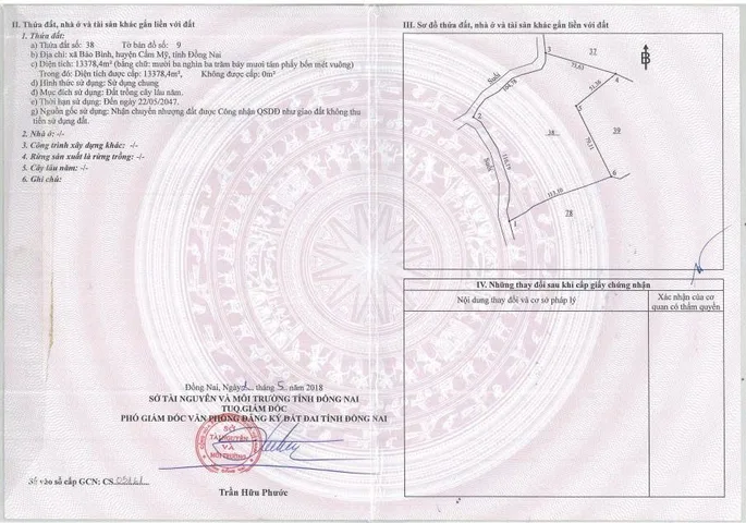 Bán đất 13868m2 25 tỷ Xã Cẩm Mỹ, thế đất suối bao quanh - đang dự phóng đường Tỉnh lộ 773 (40m) chạy ngang đất ( hơn 100m mặt tiền - chia làm 2 miếng)