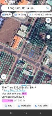 Bán đất 89m² ngang 5.3m giá 2.2 tỷ Phường Tam Long