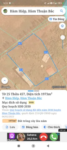 Bán đất 1972m² Xã Hòa Thắng