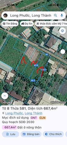 Bán đất 1890.4m² ngang 40m giá 40 tỷ Xã Long Phước
