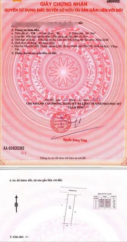 Bán đất 101,9m² ngang 5m giá 1.95 tỷ Phường Phú Mỹ