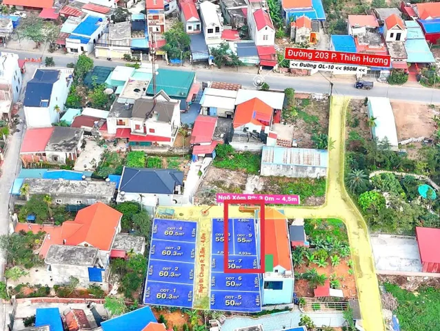 Bán đất 56.8m² ngang 4,8m giá 1.38 tỷ Phường Thiên Hương(Thiên Hương). liên hệ 0362558882