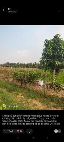 Đất nông nghiệp 20x50, lộ 5m