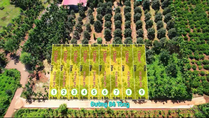 Bán đất 125m² giá 345 triệu Xã Dray Bhăng