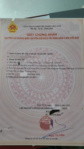 Bán đất 161m², có thổ cư ngang 5m giá 739 triệu Xã Thanh Mỹ