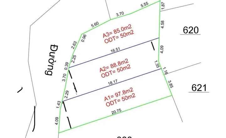 Bán đất 97.8m² ngang 5m Phường Vĩnh Phúc