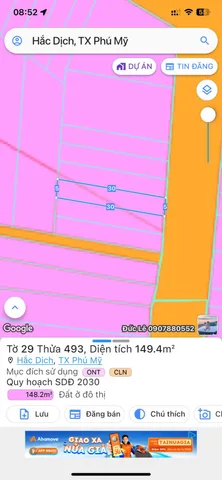 Bán đất 149.4m² ngang 5m giá 1.8 tỷ Phường Tân Thành