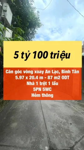 Nhà vòng xoay An Lạc 5 phòng chỉ 5.1 tỷ
