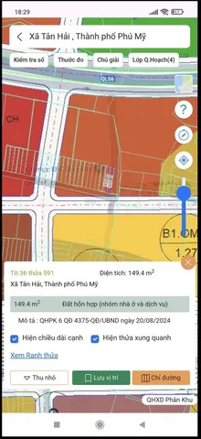 Bán đất 149.7m² ngang 5.0m giá 1.5 tỷ Phường Tân Hải