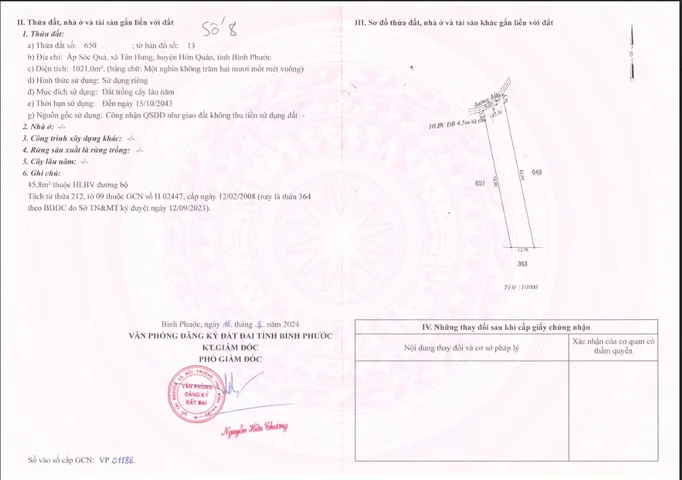 Bán đất 1021m² ngang 14,66m giá 240 triệu Xã Tân Hưng Liên hệ chính chủ: 0901.370.396