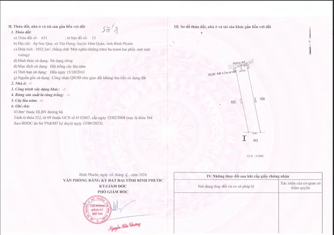 Bán đất 1021,1m² ngang 13,55m giá 245 triệu Xã Tân Hưng Liên hệ chính chủ: 0901.370.396