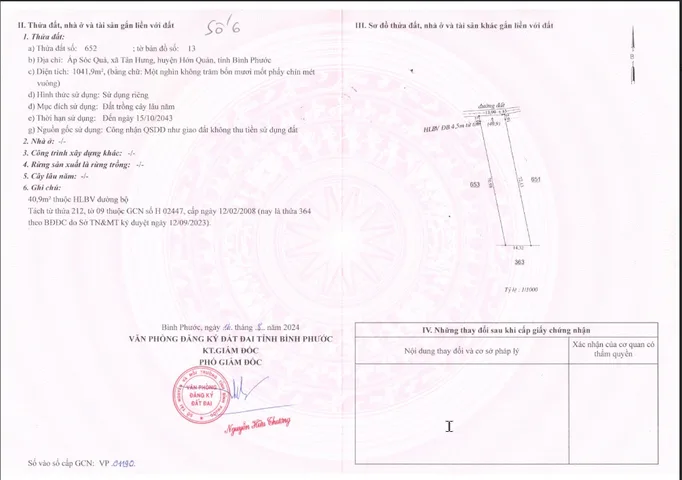 Bán đất 1041,9m² ngang 14,14m giá 250 triệu Xã Tân Hưng 📞 Liên hệ chính chủ: 0901.370.396