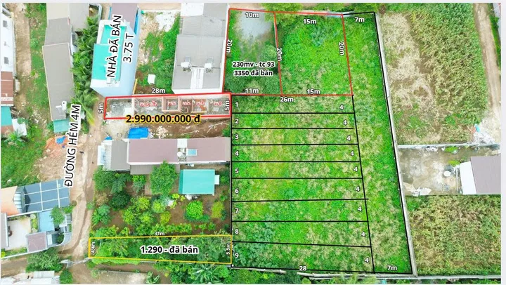 Bán đất 1000m² ngang 37m giá 6.1 tỷ Phường Buôn Ma Thuột