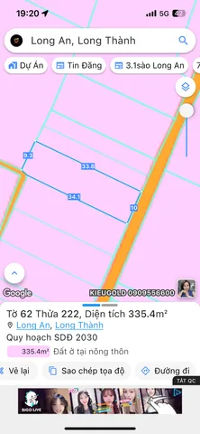 Bán đất 335m² ngang 10m giá 5 tỷ Xã Long Thành