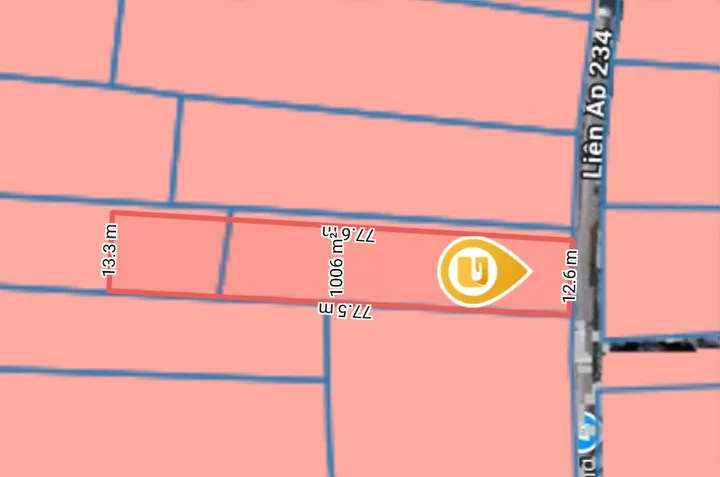Bán đất ĐƯỜNG LIÊN ẤP 234 1000m² ngang 12,5m giá 6 tỷ Xã Bà Điểm